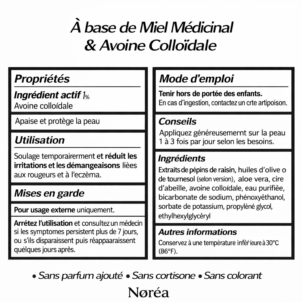 Crème Apaisante au Miel contre l'Eczéma